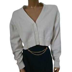 Sunday Best Cotton Cashmere Cropped Cardigan Small